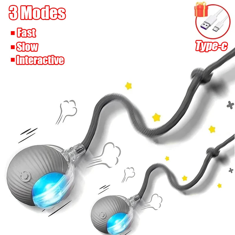 Interactive Smart LED Cat Ball Toy – Motion Activated Chase Toy