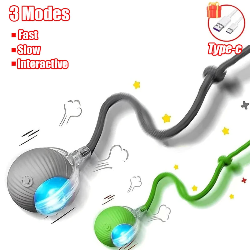 Interactive Smart LED Cat Ball Toy – Motion Activated Chase Toy