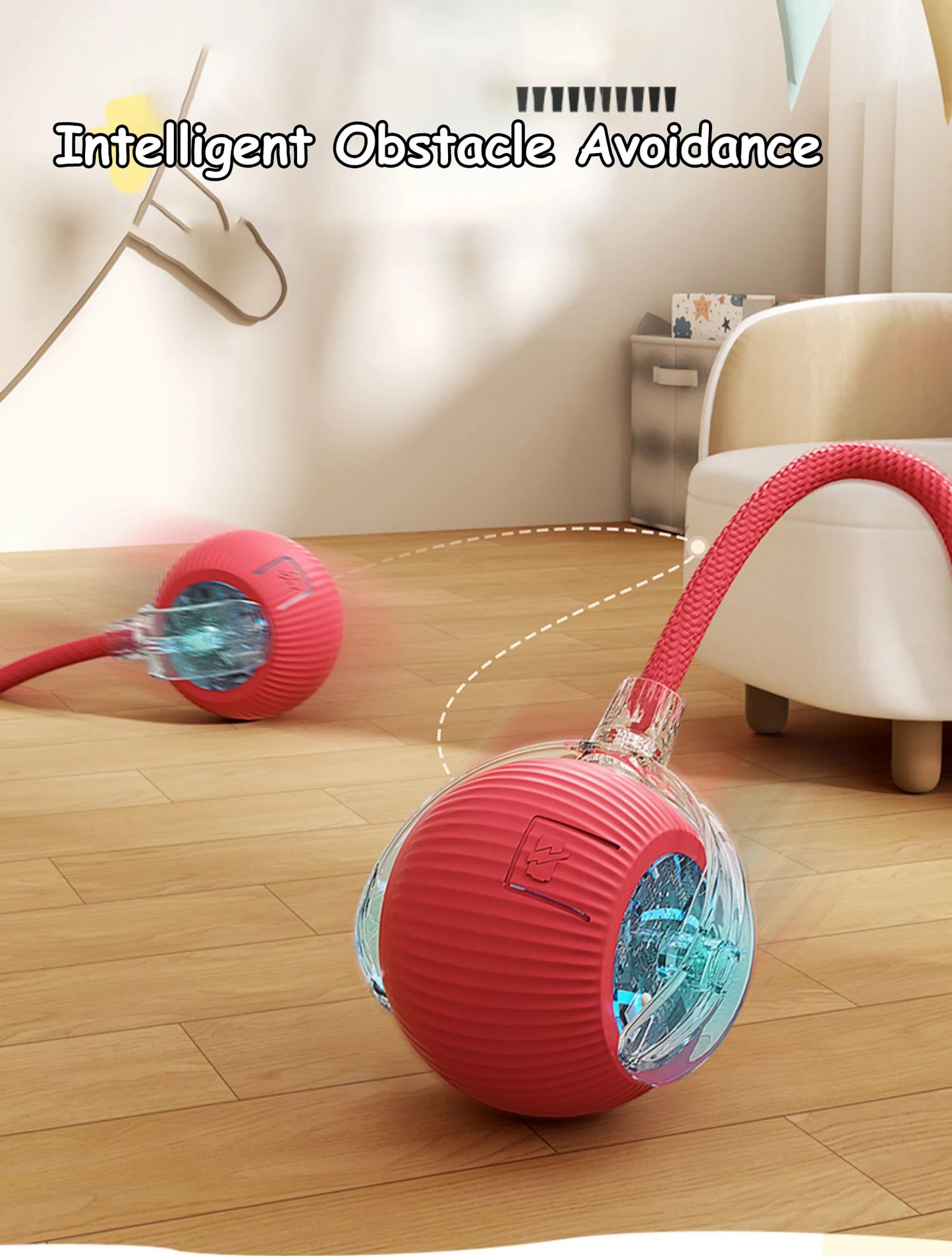 Interactive Smart LED Cat Ball Toy – Motion Activated Chase Toy